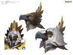  2013 accipitrid accipitriform anthro armadyl armor avian bird bust_portrait concept_art deity headgear headshot_portrait helmet looking_at_viewer looking_away male neil_richards official_art portrait runescape solo 