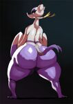  anthro big_butt bittenhard butt eyelashes female hi_res mienshao nintendo pok&eacute;mon pok&eacute;mon_(species) presenting presenting_hindquarters solo thick_thighs video_games whiskers 