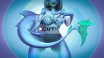  animated anthro bluefish breasts dragon female fish hi_res marine music scalie secret_ff shark solo tail 