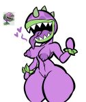  &lt;3 absurd_res areola big_breasts big_tongue breasts chomper_(pvz) cumlord electronic_arts elemental_creature elemental_humanoid female flora_fauna genitals green_lips hi_res humanoid leaf lips long_tongue navel nipples nude open_mouth open_smile plant plant_humanoid plants_vs._zombies popcap_games purple_areola purple_body purple_nipples purple_tongue pussy raised_arm raised_hand sharp_teeth simple_background smile solo spikes teeth thick_thighs tongue tongue_out video_games white_background wide_hips 
