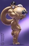  anthro breasts felid female gideon lion low_res mammal muscular nipples pantherine solo 