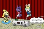  animal_crossing anthro bdsm bob_(animal_crossing) bondage bound canid canine canis dialogue domestic_cat domestic_dog feeding_tube felid feline felis female group hi_res isabelle_(animal_crossing) lagomorph leporid machine male male/female mammal medical_instrument metalzaki_(artist) milking_machine nervous_smile nintendo offscreen_character penile penis_milking penis_milking_machine pillow rabbit restrained_arms restrained_legs restrained_to_wall restraints rope rope_bondage rope_harness sasha_(animal_crossing) scientific_instrument shih_tzu smug_grin toy_dog trio tube_gag video_games 