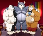  absurd_res albert_d._van_zieks anthro charlie_van_zieks darknessminotaur group hi_res humanoid hybrid male male/male mammal polar_bear richard_van_zieks trio ursid ursine 