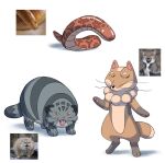  2022 ambiguous_gender anthro arabian_sand_boa blep boa_(snake) brown_body brown_fur canid canine fak&eacute;mon felid feline feral fox fur grey_body grey_fur group mammal nibhaaz nude pallas&#039;s_cat red_body red_scales reference_image reptile sand_boa scales scalie simple_background snake standing tibetan_sand_fox tongue tongue_out trio whiskers white_background 