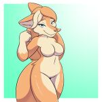 1:1 anthro athletic breasts canid canine dave_abyss digital_drawing_(artwork) digital_media_(artwork) female fox hi_res jessica_fox mammal nude pinup pose red_fox solo 