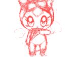  animal_crossing breath bronzecatworld chrissy_(animal_crossing) clothed clothing clothing_lift female feral genitals lagomorph leporid low_res mammal monochrome nintendo open_mouth pussy rabbit sketch solo video_games 