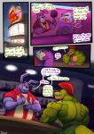  alligator alligatorid anthro bartender bonnie_(fnaf) clothing comic crocodilian duo english_text five_nights_at_freddy&#039;s five_nights_at_freddy&#039;s:_security_breach green_body hi_res lagomorph leporid machine male mammal montgomery_gator_(fnaf) muscular muscular_male rabbit reptile robot scalie scottgames smile text uniparasite video_games 