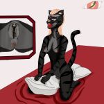  anthro bethesda_softworks blackreaper_bk201 bodily_fluids duo facesitting felid female genital_fluids genitals grinding hi_res khajiit macro male male/female mammal masturbation micro micro_on_macro pillow pillow_humping pussy pussy_juice riding size_difference the_elder_scrolls video_games 