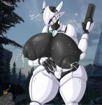  alien areola armor big_areola big_breasts big_nipples blush bodily_fluids breasts clothing curvy_figure detailed_background duo english_text female forest gun halo_(series) headgear helmet hi_res huge_breasts human humanoid hyper hyper_breasts lactating larger_female male mammal microsoft military milk nipples outside plant ranged_weapon sangheili size_difference sky smaller_male soldier text thick_thighs tree uniform vf-01s video_games voluptuous warrior weapon wide_hips xbox_game_studios 