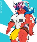  abs absurd_res anthro big_pecs bulge butt dark_nipples grumpyfloof hi_res humanoid koraidon legendary_pok&eacute;mon male muscular muscular_thighs nintendo nipples pecs pok&eacute;mon pok&eacute;mon_(species) pokemon_scarlet smile smiling_at_viewer solo standing tight_underwear video_games 