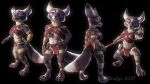  16:9 4k abs absurd_res anthro athletic athletic_anthro athletic_female blizzard_entertainment breasts canid canine canine_ears canine_teeth female fox fur grey_body grey_fur hi_res johnwulffe mammal multicolored_body multicolored_fur purple_eyes solo two_tone_body two_tone_fur under_boob video_games vilna_(johnwulffe) vulpera warcraft widescreen wraps 