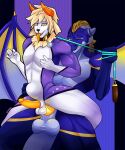  alexei anthro aphelion belly bulge collar control_collar dominant dragon duo genitals glowing glowing_eyes glowing_genitalia hi_res horn hybrid hypnosis leash leash_pull male male/male mind_control muscular size_difference vitzeal 