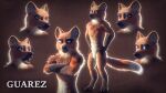  16:9 3d_(artwork) 4k abs absurd_res amber_eyes anthro athletic athletic_anthro athletic_male brown_body brown_fur canid canine canine_ears canine_teeth crotch_tuft digital_media_(artwork) fluffy fluffy_chest fluffy_tail fur guarez_(johnwulffe) hi_res johnwulffe male mammal maned_wolf model_sheet muscular muscular_anthro muscular_arms muscular_male neck_tuft solo tuft widescreen 