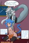  2:3 after_sex animal_humanoid anthro blue_hair cat_boy cat_humanoid choker comic domestic_cat duo english_text felid felid_humanoid feline feline_humanoid felis ghost ghost_tail girly hair hi_res horny_imp humanoid jewelry levitation lex_(horny_imp) male male/male mammal mammal_humanoid maximilian necklace spirit text white_hair 