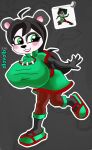  activision anthro big_breasts black_hair blush breasts clothed clothing crash_bandicoot_(series) crash_team_racing_(series) dlovolb female green_eyes hair huge_breasts long_hair solo tight_clothing video_games yaya_panda 