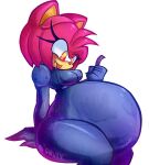  amy_rose anthro belly big_belly biped breasts character_name clothing digital_drawing_(artwork) digital_media_(artwork) eulipotyphlan eyelashes female fingers hair hedgehog hi_res mammal pink_ears pink_hair pink_tongue sega simple_background sitting skinsuit solo sonic_the_hedgehog_(series) tight_clothing tongue wankerscramp white_background 