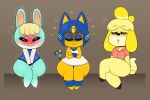  angry animal_crossing ankha_(animal_crossing) anthro barefoot biped black_clothing black_eyebrows black_footwear black_nose black_shoes blonde_eyebrows blonde_hair blue_body blue_clothing blue_ears blue_eyeshadow blue_fur blue_hair blue_jacket blue_legband blue_tail blue_topwear blue_wristband blush blush_lines blushing_profusely bodily_fluids bottomless bottomless_female bottomless_male breasts breath brown_background buckteeth canid canine canis closed_frown closed_mouth clothed clothing countershading covering covering_crotch crossed_arms crossed_legs domestic_cat domestic_dog dress dress_shirt ears_down ears_up egyptian embarrassed eyebrow_through_hair eyebrows eyes_closed eyeshadow featureless_feet featureless_hands feet felid feline felis female floppy_ears flustered footwear frown fur glistening glistening_nose group hair hi_res isabelle_(animal_crossing) jacket jacket_only lagomorph leaf_print legband legs_together leporid long_ears long_sleeves looking_pleasured makeup male mammal markings motion_lines nintendo noseless open_mouth orange_inner_ear orange_nose ota_(artist) partially_clothed pink_clothing pink_dress_shirt pink_shirt pink_tongue pink_topwear pivoted_ears rabbit sasha_(animal_crossing) shaking shih_tzu shirt shirt_only shoes short_hair signature simple_background sitting small_breasts steam striped_markings striped_tail stripes sweat sweatdrop tail_markings teeth thick_thighs tied_hair tongue topwear topwear_only toy_dog translucent translucent_hair trembling trio two_tone_tail uraeus usekh video_games wavy_mouth white_body white_clothing white_countershading white_dress white_fur white_hands wide_hips worried wristband yellow_body yellow_cheeks yellow_ears yellow_fur yellow_inner_ear yellow_tail 