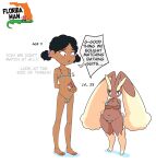  anthro big_breasts big_butt breasts butt dark_body dark_skin duo female female/female florida_man hi_res huge_butt human lopunny mammal nintendo pok&eacute;mon pok&eacute;mon_(species) size_difference small_breasts smaller_female thick_thighs video_games wide_hips 