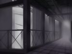  bio_lab blurry blurry_background commentary_request grey_theme highres indoors industrial no_humans ragnarok_online railing sail_(sail-away) scenery 