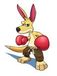  alpha_channel anthro barefoot black_nose blue_eyes bottomwear boxing_gloves brown_body clothing digital_media_(artwork) feet handwear hi_res kangaroo kao_(kao_the_kangaroo) kao_the_kangaroo looking_at_viewer macropod male mammal marsupial matiz1994 red_boxing_gloves red_clothing red_handwear shorts simple_background solo transparent_background 