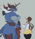  absurd_res anthro big_breasts big_female breasts duo female female/female gynomorph hi_res hisuian_samurott human humanoid intersex intersex/male male mammal nintendo panthra78 pok&eacute;mon pok&eacute;mon_(species) regional_form_(pok&eacute;mon) rosa_(pok&eacute;mon) samurott size_difference smaller_female video_games 