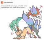  &lt;3 2017 anal anal_masturbation anal_penetration anthro ass_up blush bodily_fluids braixen canid canine cum cum_drip cute_fangs dildo double_dildo dripping duo eeveelution elemental_creature english_text eyes_closed feral flora_fauna fox fur genital_fluids genitals gloves_(marking) grey_body grey_fur inner_ear_fluff leafeon leg_markings maki_ressa_ponya male male/male mammal markings masturbation mcpippypants neck_tuft nintendo pawpads penetration penis plant pok&eacute;mon pok&eacute;mon_(species) purple_body purple_fur red_body red_fur sex_toy sharp_teeth shiny_pok&eacute;mon socks_(marking) speech_bubble standing tapering_penis teeth text tongue tongue_out tuft tumblr video_games white_body white_fur 