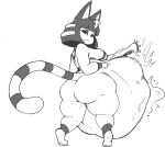  abdominal_bulge animal_crossing ankha_(animal_crossing) anthro bangs belly big_belly big_butt breasts butt domestic_cat egyptian felid feline felis female mammal nintendo same_size_vore side_boob stickyglobule thick_thighs thighs video_games vore 