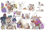  animal_costume animal_ear_fluff animal_ears blazer breasts crypt_of_the_necrodancer fox_ears fox_girl fox_tail gloves hat highres huge_breasts island_fox_(kemono_friends) jacket kemono_friends kemono_friends_v_project large_breasts long_hair multicolored_hair necktie parody ribbon shirt skeleton skirt sword tail twintails virtual_youtuber weapon yoshida_hideyuki zombie 