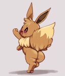  absurd_res ambiguous_gender brown_body brown_fur bunihud butt eevee feral fur hi_res looking_back nintendo nude open_mouth pok&eacute;mon pok&eacute;mon_(species) solo standing video_games wide_hips 