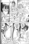  1girl comic eromanga greyscale hard_translated highres jpeg_artifacts monochrome pink_sniper scan translated yonekura_kengo 