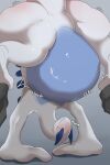  ambiguous_gender belly big_belly blush eyes_closed feral handstand hi_res legendary_pok&eacute;mon lugia nintendo pok&eacute;mon pok&eacute;mon_(species) roobin rumbling_stomach solo video_games vore 