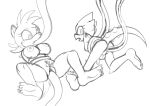 agamid anal anthro bdsm bondage bound breasts canid canine canis duo ellie_the_wolf fan_character female fours_(artist) gynomorph hershey_the_devil hi_res intersex lizard mammal reptile scalie sega sketch sonic_the_hedgehog_(series) tentacles thorny_devil vaginal wolf 