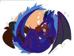  &lt;3 absurd_res ailurid anthro biped bow_tie chevngmee cuddling dragon duo embrace female feral forked_tongue fur furred_dragon hi_res horn hug male male/female mammal quadruped red_panda remi saffron simple_background smile striped_body stripes tongue tongue_out wings 