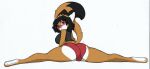  absurd_res anthro big_breasts big_butt blush bottomwear breasts butt canid canine clothing fan_character female fox gym_bottomwear gym_clothing gym_shorts hi_res horizontal_split mammal maxine_boulevard pace-maker shorts solo split thick_thighs 