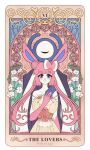  3:5 anthro card clothing dress duo eeveelution female hi_res inosagi male nintendo pok&eacute;mon pok&eacute;mon_(species) suit sylveon tarot_card unown_(pok&eacute;mon) video_games yellow_clothing yellow_dress 