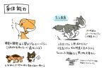  ayaka canid canine canis domestic_dog feral japanese_text kyappy mammal running shibeta smelling sniffing text translation_request 