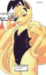  absurd_res anthro bedroom_eyes bulg bunny_costume canid canine clothed clothing costume crossdressing fire fox girly hi_res male mammal mr.gayle narrowed_eyes ninetales nintendo playboy_bunny pok&eacute;mon pok&eacute;mon_(species) seductive simple_background solo speech_bubble video_games 