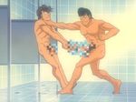  bathroom battle censored duel hajime_no_ippo male_focus multiple_boys muscle penis screencap sendou_takeshi takamura_mamoru 
