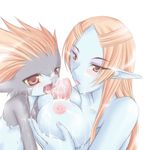  blue_skin blush breasts cum dual_persona fellatio imp large_breasts microspace midna midna_(true) multiple_girls nude oral orange_hair paizuri penis pointy_ears red_eyes spoilers teamwork the_legend_of_zelda the_legend_of_zelda:_twilight_princess time_paradox tongue 