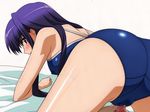  1girl akabane_kureha ass competition_school_swimsuit cunnilingus girl_on_top hetero night_wizard one-piece_swimsuit oral school_swimsuit sitting sitting_on_face sitting_on_person solo_focus straddling sugimura_tomokazu swimsuit 