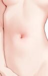  breasts covering covering_crotch hip_bones midriff mignon navel navel_focus original out_of_frame small_breasts tagme underboob 