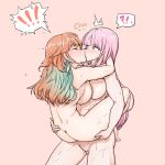  2girls arms_around_neck ass_grab carrying carrying_person earrings erection feather_earrings feathers futa_with_female futanari gradient_hair highres hololive hololive_english implied_futanari jewelry kenatosne leg_lock lifting_person mori_calliope multicolored_hair multiple_girls muscular muscular_female no_testicles nude orange_hair penis pink_hair sex standing standing_sex straddling suspended_congress takanashi_kiara upright_straddle vaginal virtual_youtuber 