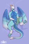  absurd_res anthro anus blush bodily_fluids breasts claws dragon female fur genitals hair hi_res horn mammal mudli_(character) nipples nude pussy simple_background solo sonimad_(artist) wings 
