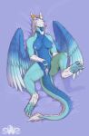  absurd_res anthro anus blush bodily_fluids breasts claws dragon female fur genital_fluids genitals hair hi_res horn mammal mudli_(character) nipples nude pussy simple_background solo sonimad_(artist) wings 