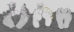  5_toes anthro claws feet foot_fetish foot_focus fox_mccloud group humanoid_feet male nintendo robinthefox soles star_fox toe_claws toes trio video_games wolf_o&#039;donnell wrinkled_feet 