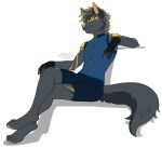  2022 5_fingers alpha_channel anthro canid canine canis clothed clothing digital_media_(artwork) eyebrows eyelashes fingers kittydee looking_at_viewer male mammal simple_background smile solo transparent_background wolf yellow_eyes yellow_nose 