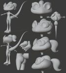  3_toes 3d_(artwork) 4_fingers anthro barely_visible_genitalia barely_visible_nipples barely_visible_pussy butt digital_media_(artwork) dreamworks feet female fingers genitals grey_background hair hi_res lizard lizzie_green_(dreamworks) long_tail model_sheet monochrome navel nipples nude ponytail pussy reptile scalie simple_background smile solo t-pose toes unknown_artist young 