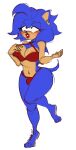  absurd_res anthro bikini bimbofication bimbofied blush blush_lines breast_squish breasts bulge clothing crossgender crowmatose eulipotyphlan female feminization forced forced_feminization hedgehog hi_res intersex looking_up mammal mti_crossgender nipple_outline red_bikini sega solo sonic_the_hedgehog sonic_the_hedgehog_(series) squish swimwear wide_hips 