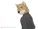  2022 4:3 anthro black_nose brown_eyes canid canine canis clothed clothing digital_media_(artwork) domestic_dog fur koul male mammal shiba_inu solo spitz white_body white_fur 