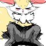  1:1 braixen bronzecatworld eyes_closed female feral genitals low_res nintendo pok&eacute;mon pok&eacute;mon_(species) pussy simple_background solo spread_legs spreading video_games white_background 